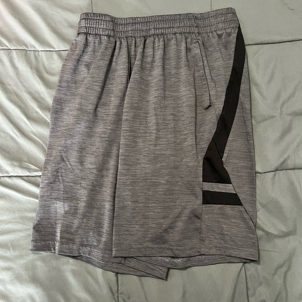 Tek Gear Gray and Black Athletic Men's Shorts